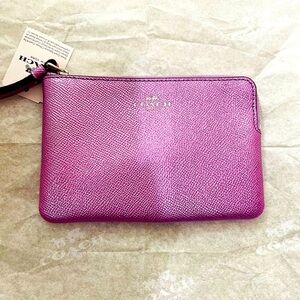 Coach Corner Zip Wristlet